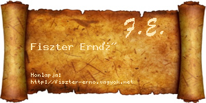 Fiszter Ernő névjegykártya